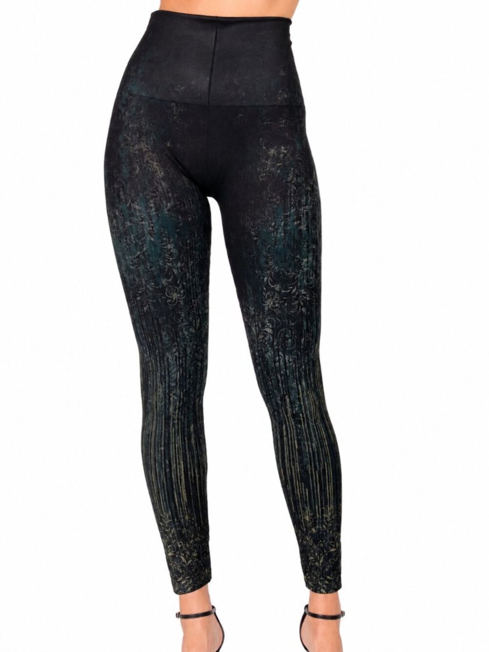 M. Rena Mystic Noir High-Waist Tummy Control Leggings, One Size